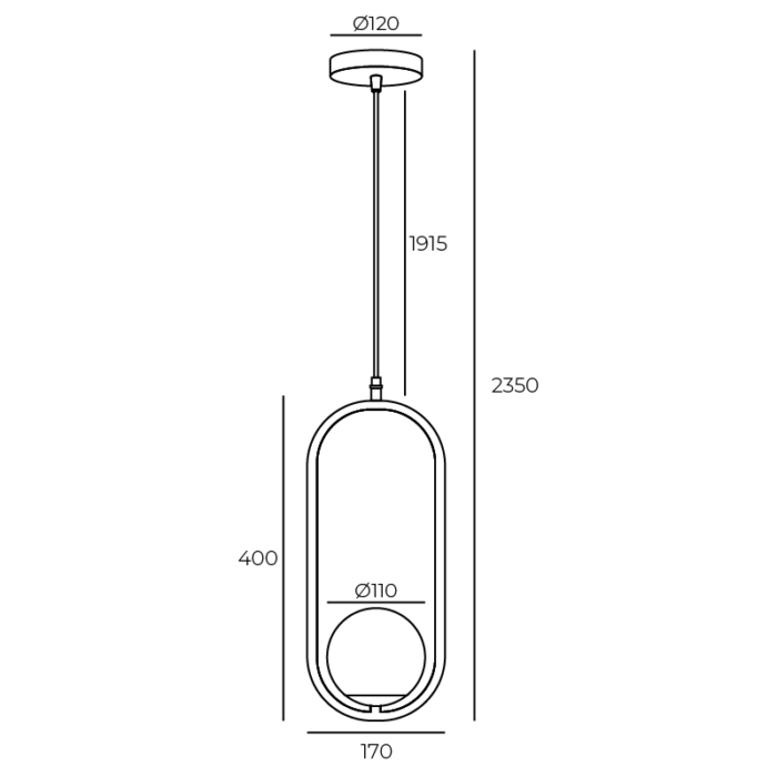 COFFEE LAMP DIMENCIONES